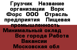 Грузчик › Название организации ­ Ворк Форс, ООО › Отрасль предприятия ­ Пищевая промышленность › Минимальный оклад ­ 26 000 - Все города Работа » Вакансии   . Московская обл.,Климовск г.